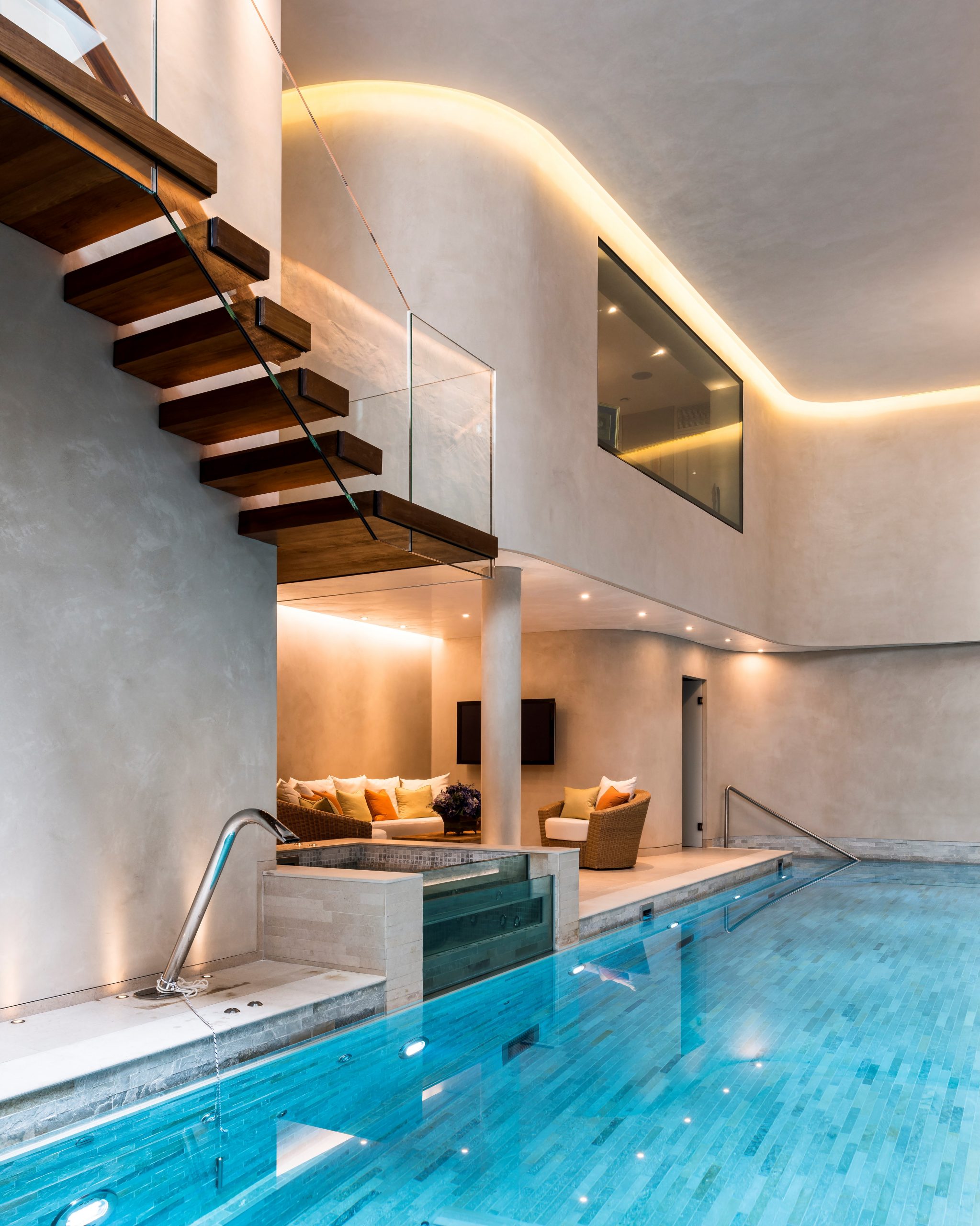 Luxury renovations - basement swimming pool and spa by Studio Indigo