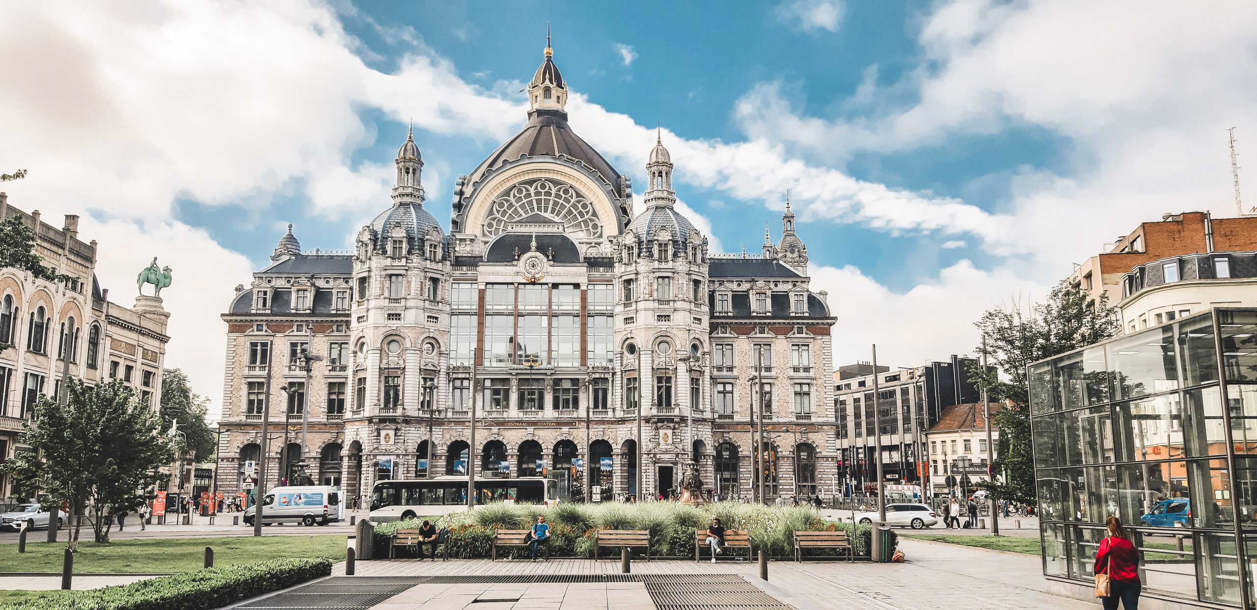 The beautiful architecture of Antwerp Central Station