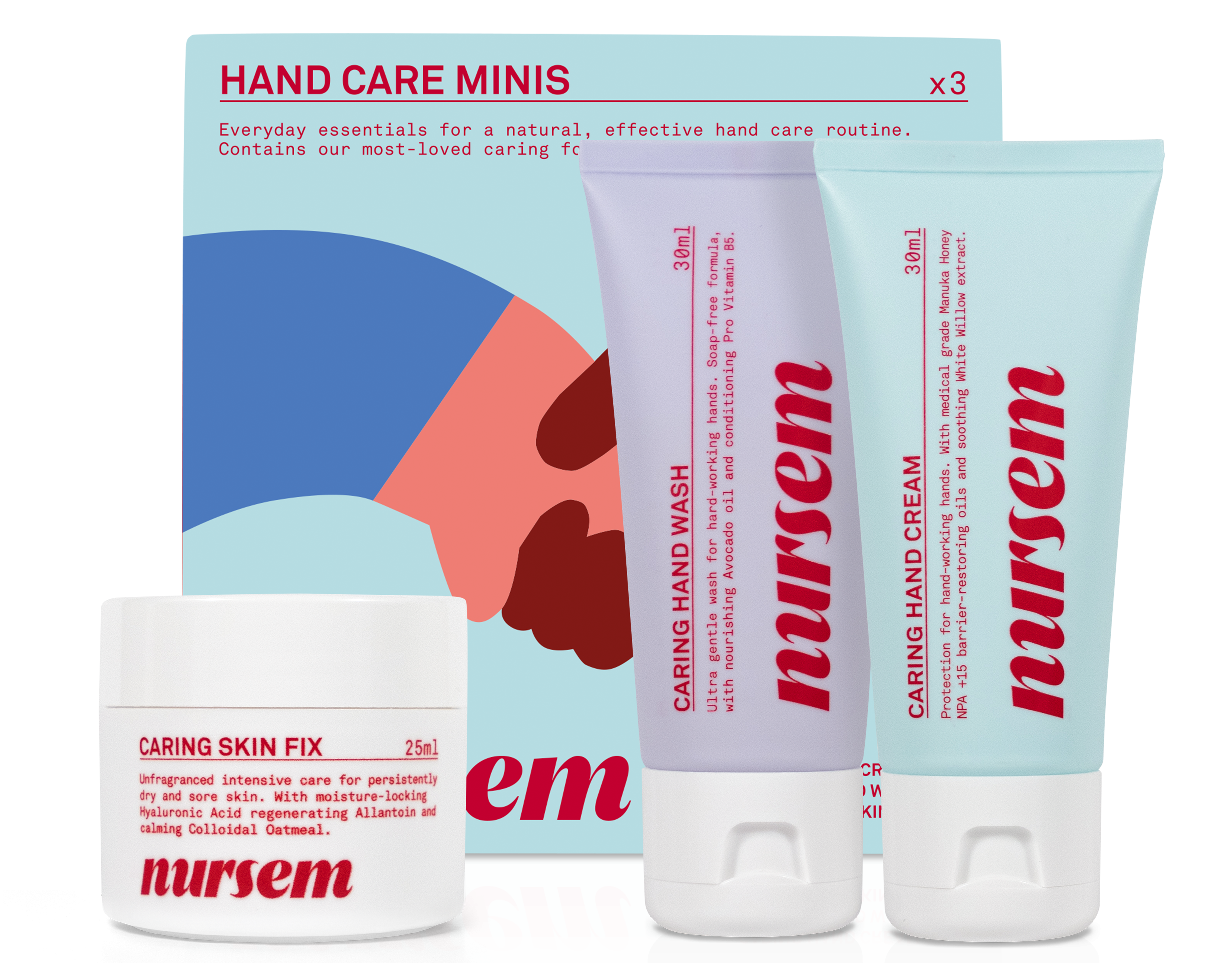 A selection of hand creams from Nursem to nourish skin