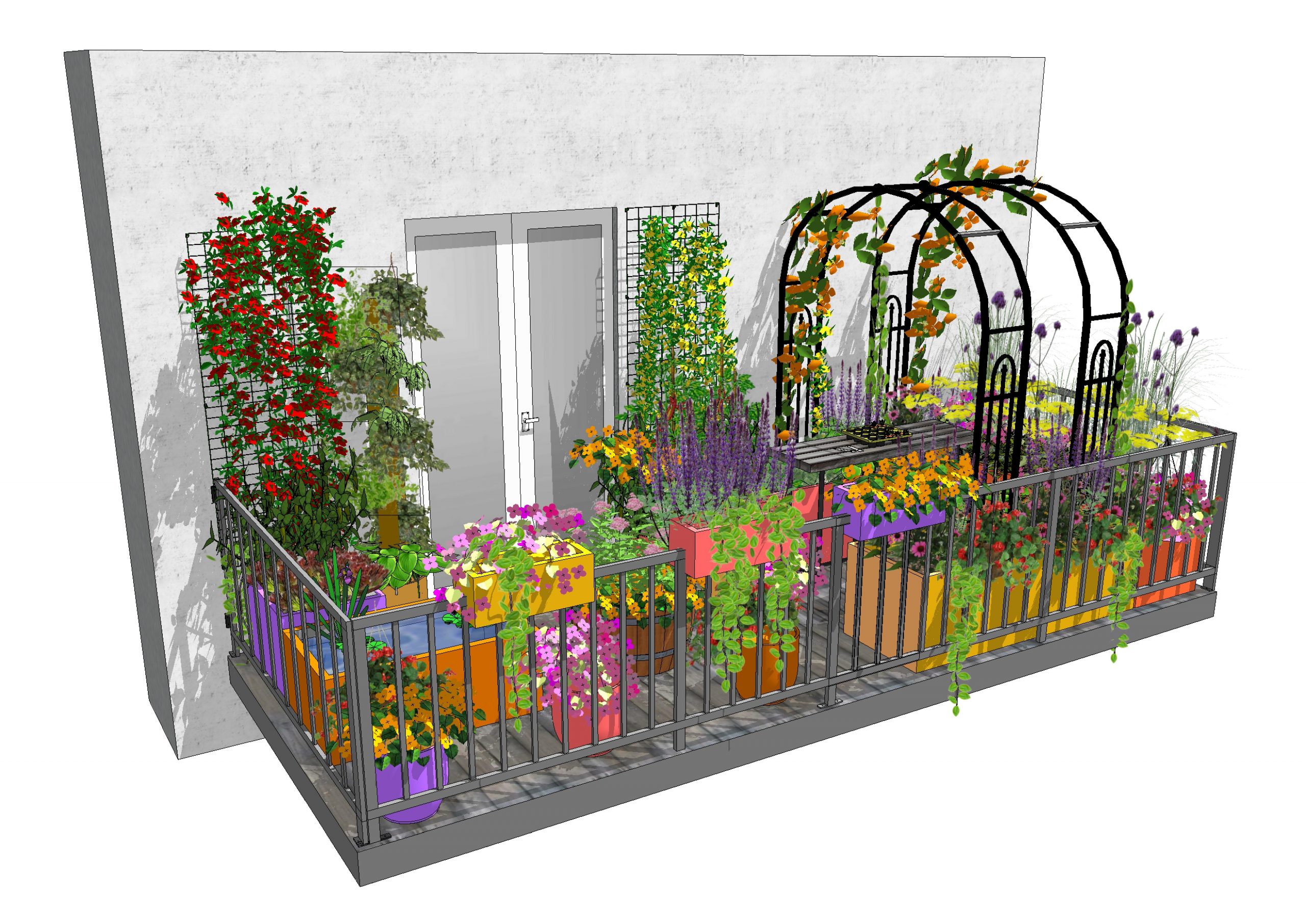 A balcony garden design called The Cirrus Garden by Jason Williams.