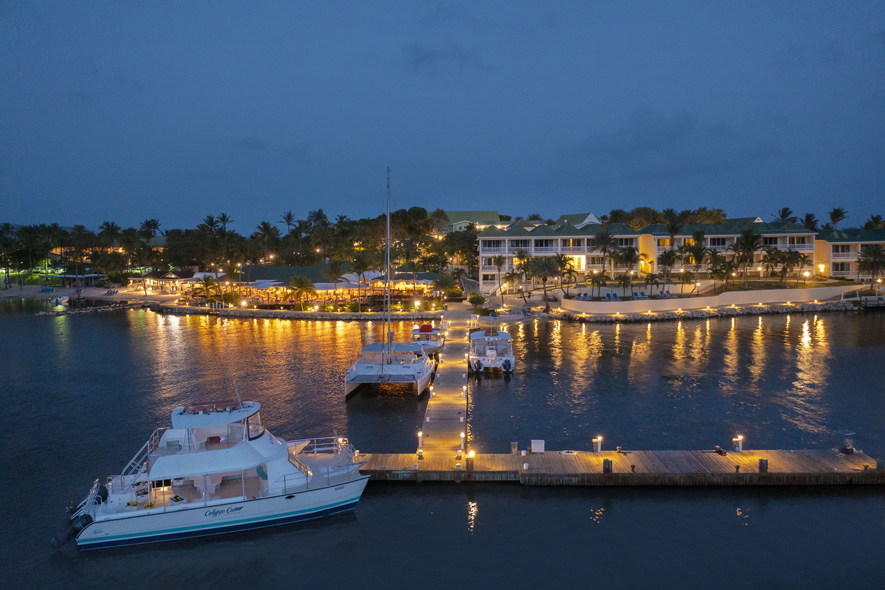 The beautiful nightscape of St James’s Club Antigua.