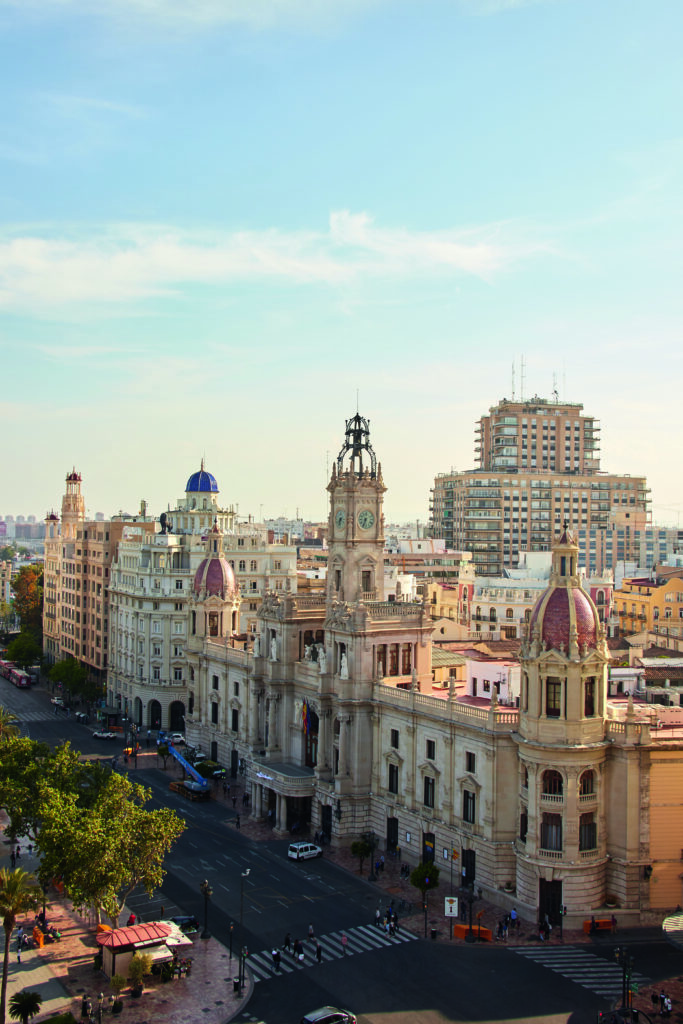 The skyline of Valencia, Spain