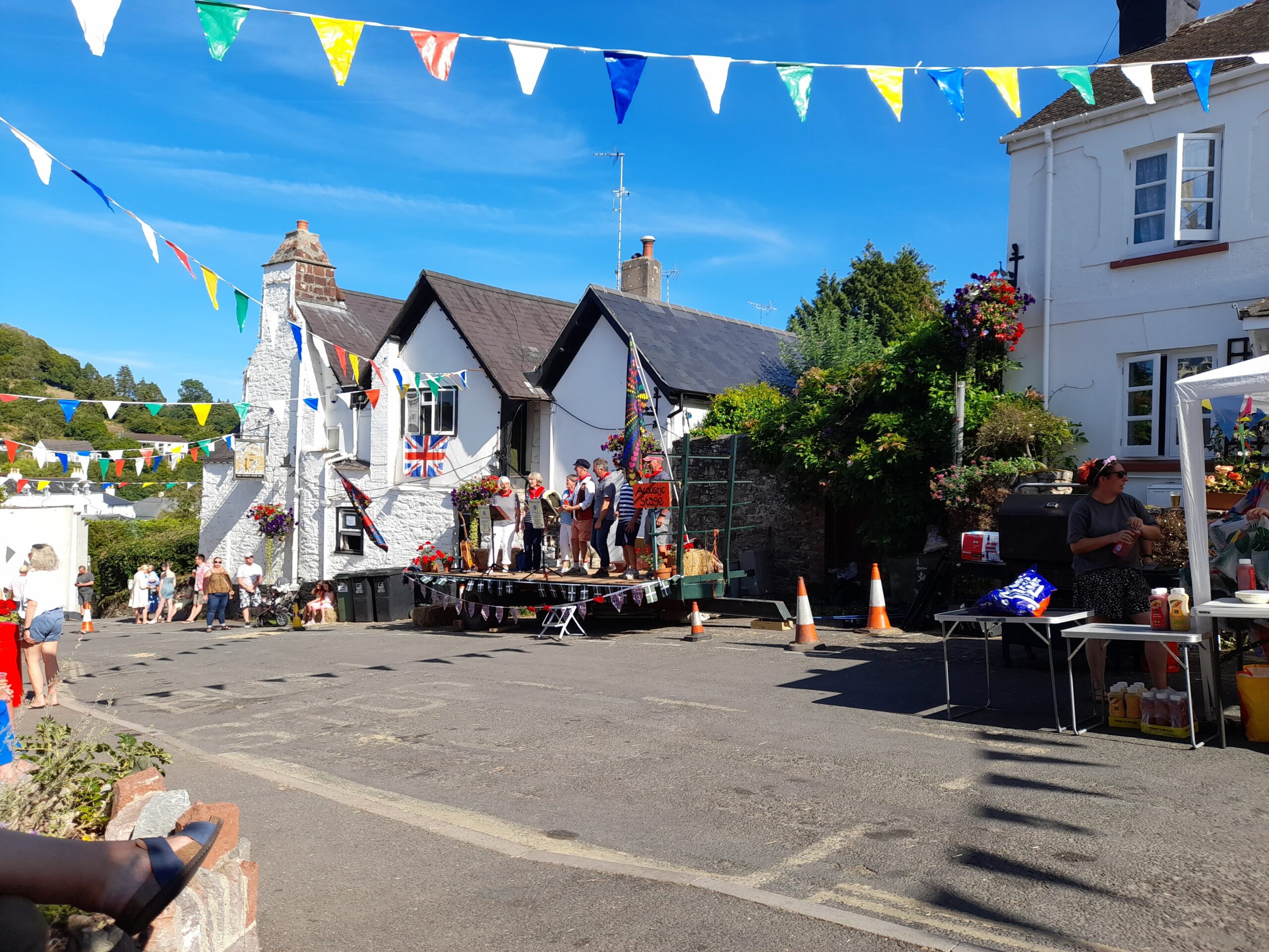 Group of singers at a village festival in Devon