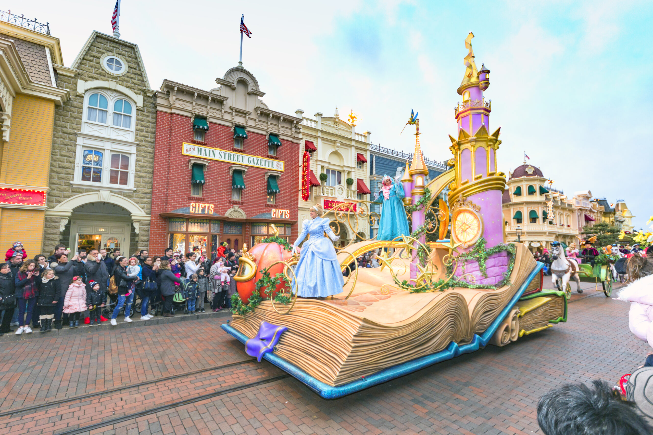 Colourful parade at Disneyland Paris.