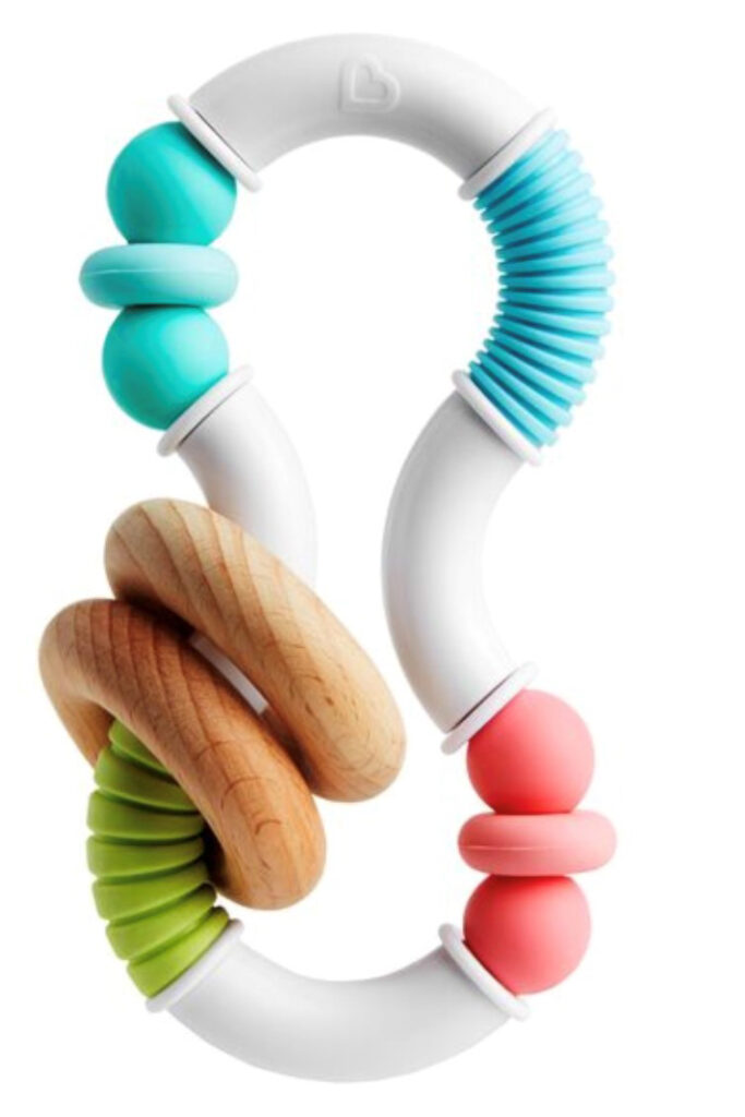 Colourful figure 8 teether toy