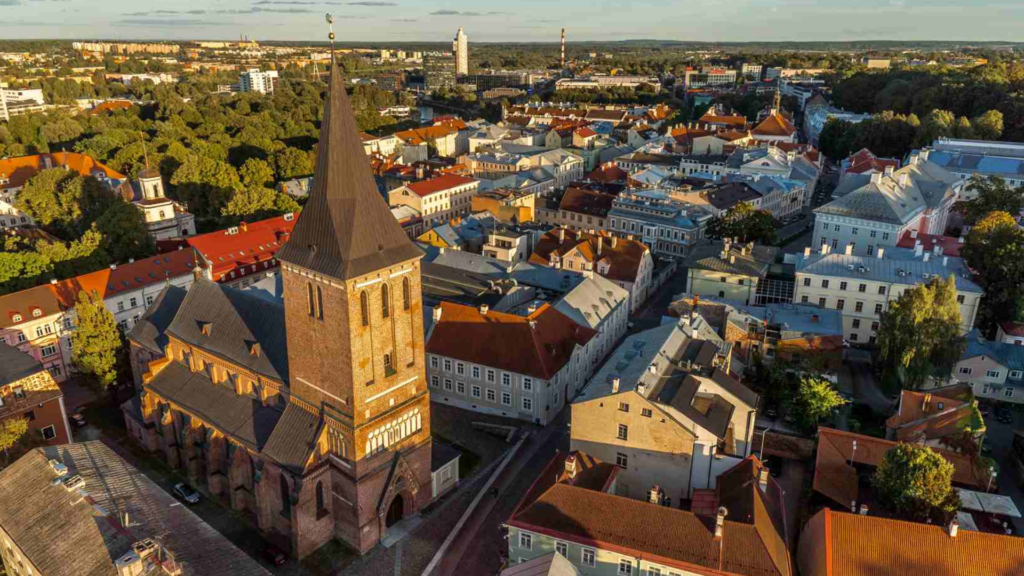 City centre of Tartu Estonia