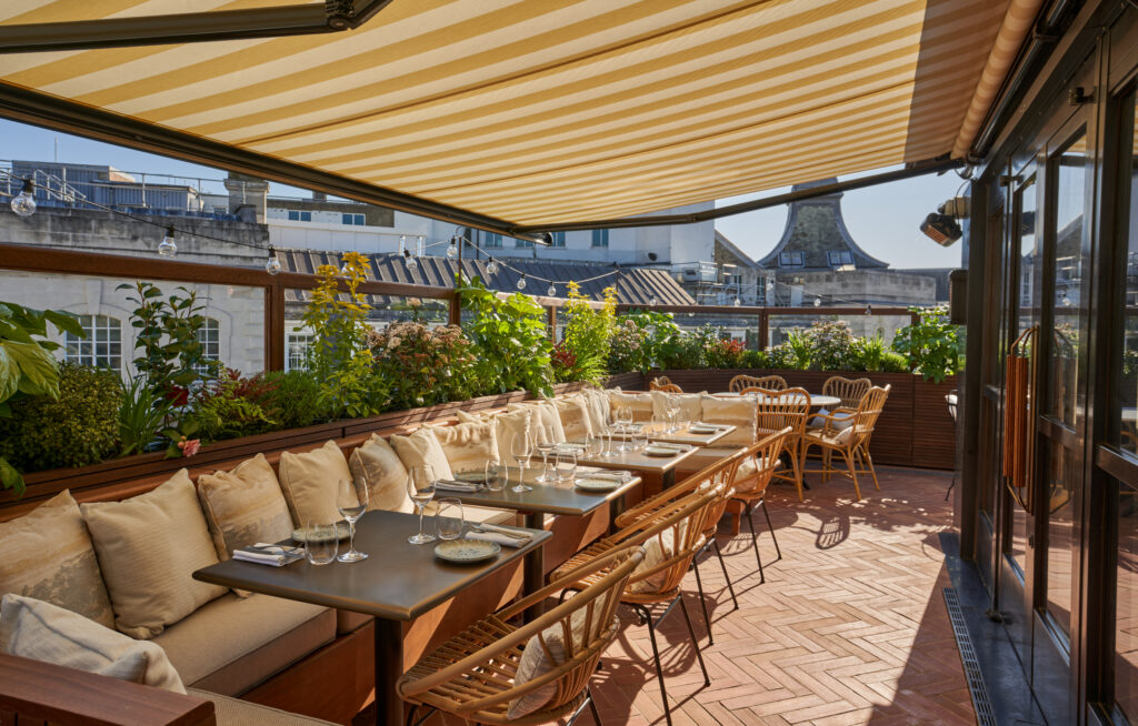 Yasmin Soho's rooftop terrace and restaurant 