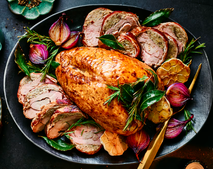 Slow-cooked turkey