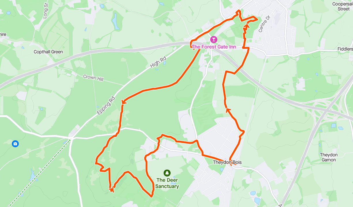 Strava Epping Forest trail