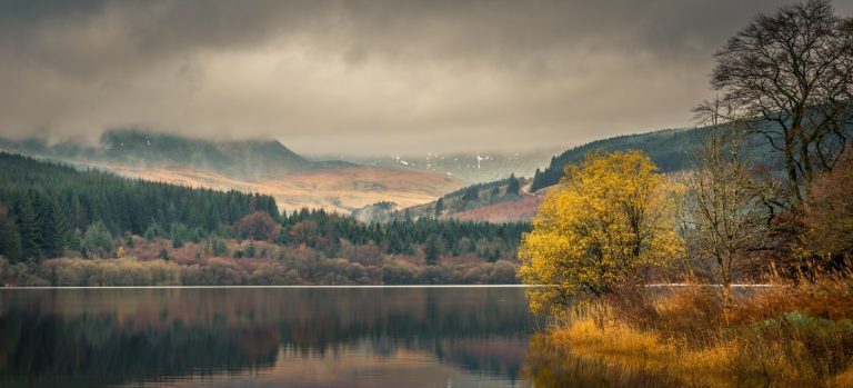 A scenic view of the Brecon Beacons, Wales, in all its splendour.