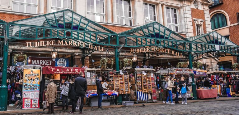 The Jubilee Market, Covent Garden sells everything from antiques to food, to souvenirs