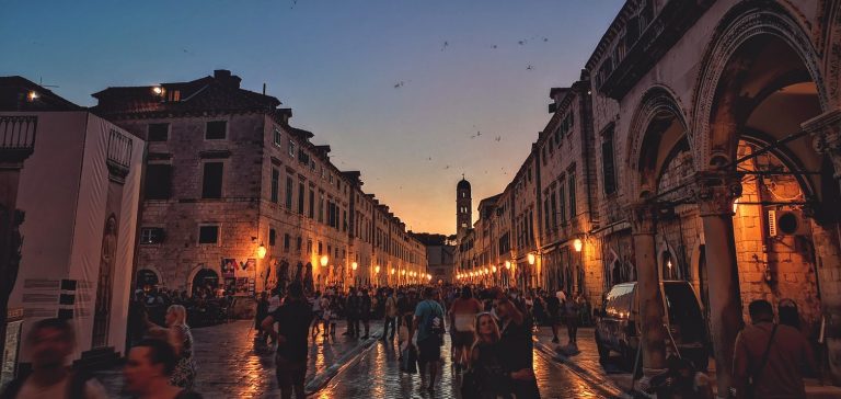 Night life of Dubrovnik, Croatia