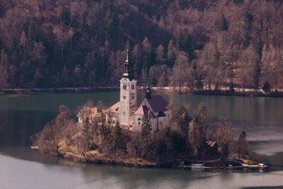 The beauty of the season at Lake Bled, Slovenia.