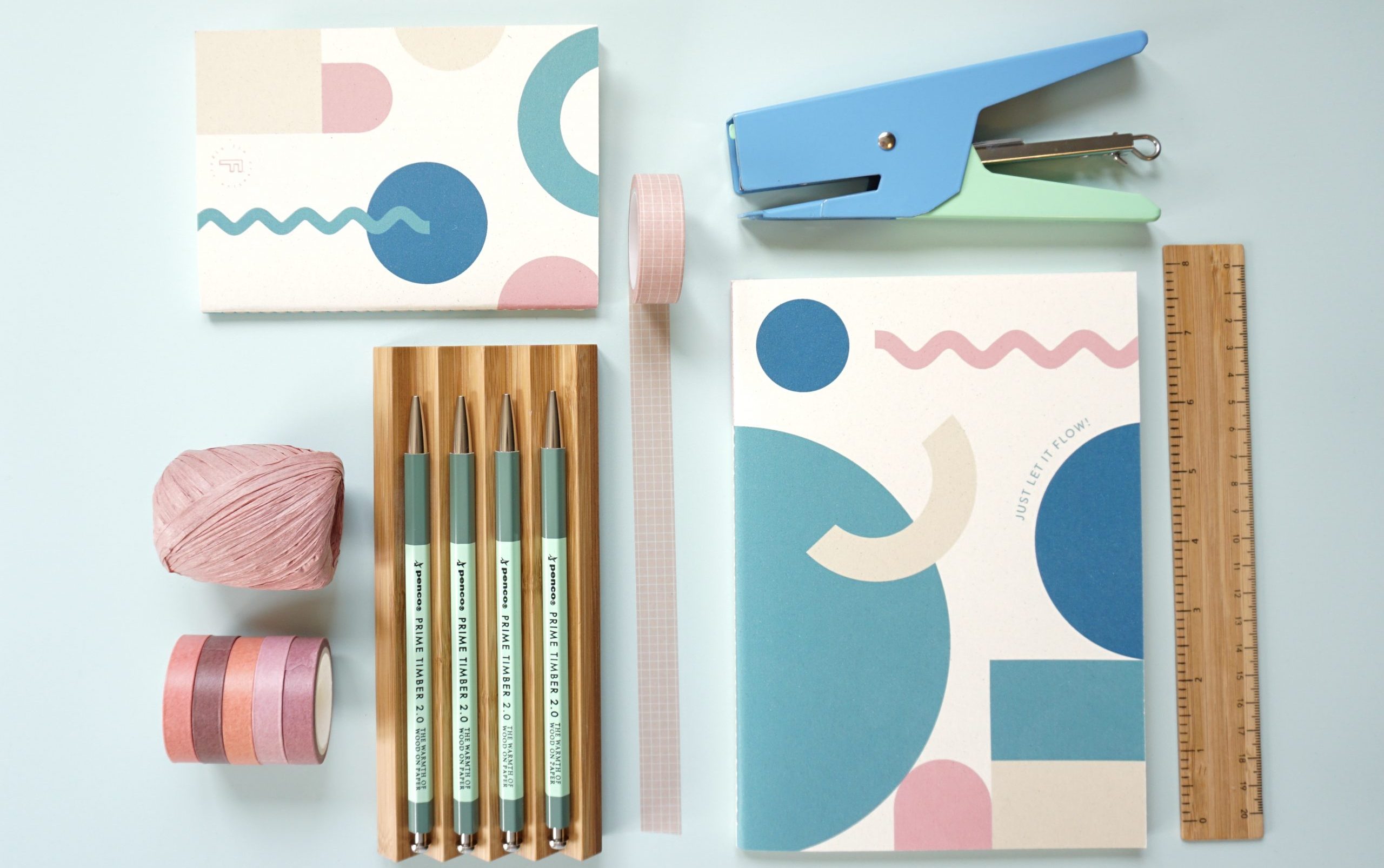 Funky stationary designed by Ozge Coskun taking inspiration from the shapes and colours of the sea