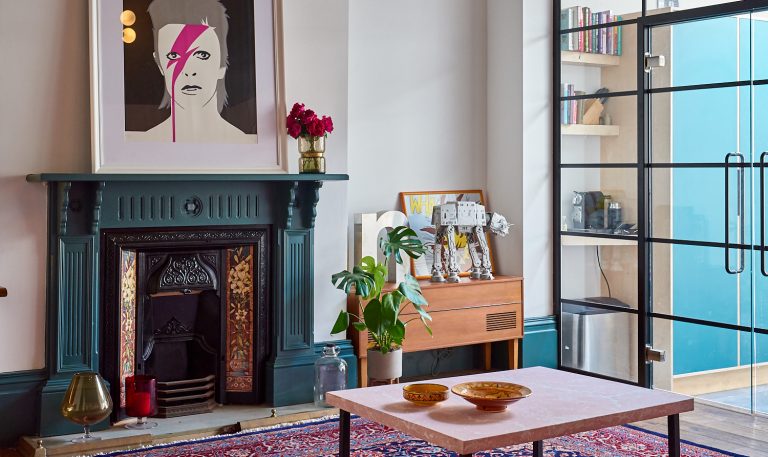 A modern living room designed by Victoria Road Restoration