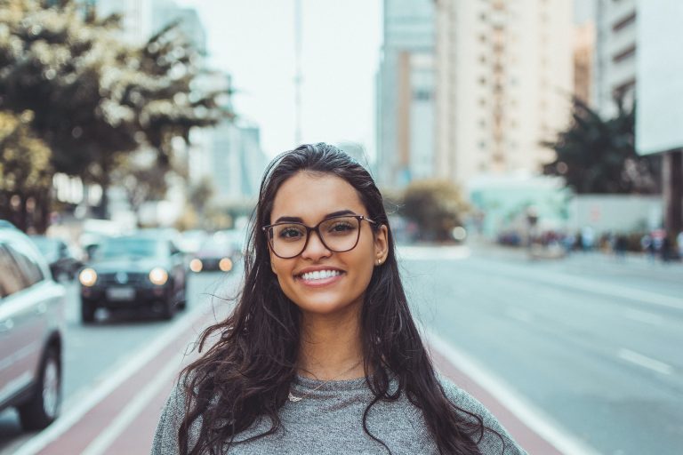 Woman smiling