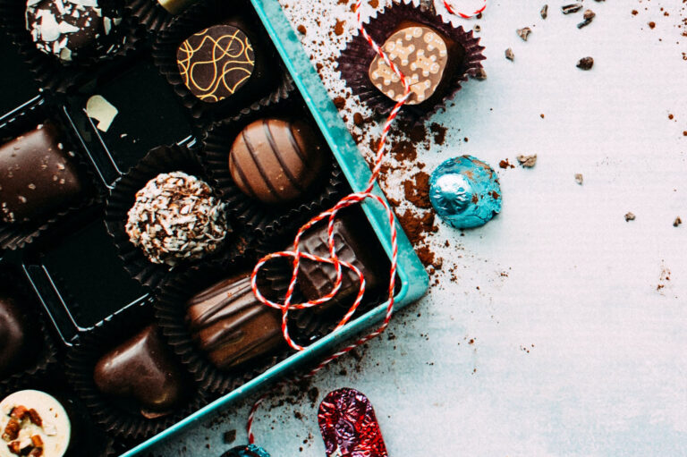 Festive chocolate truffles