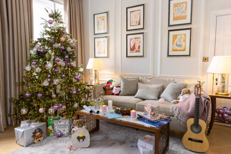 Cosy, decorated living area at The Langham