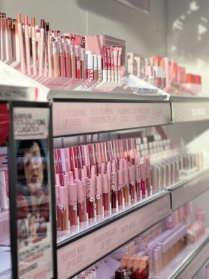 Kylie Cosmetics stand in a cosmetics shop