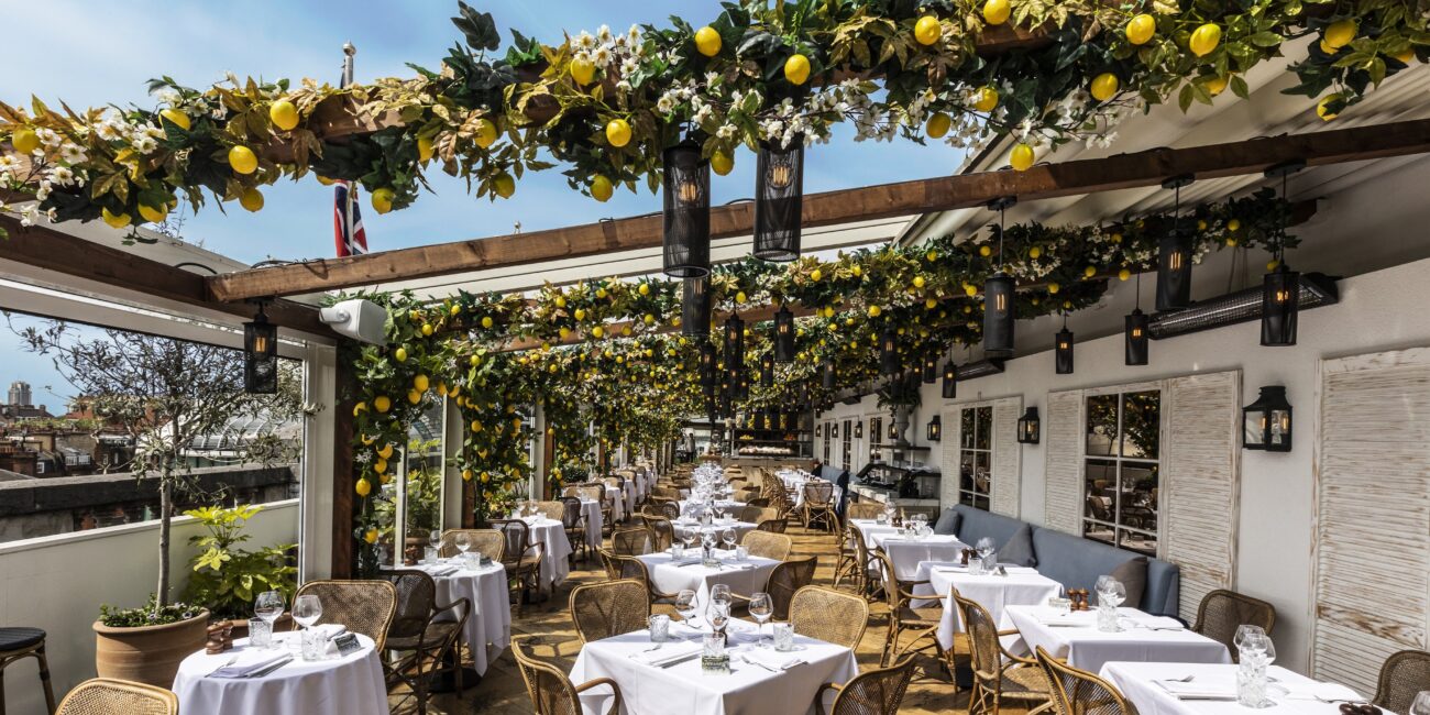 Rooftop restaurant and bar in the heart of London