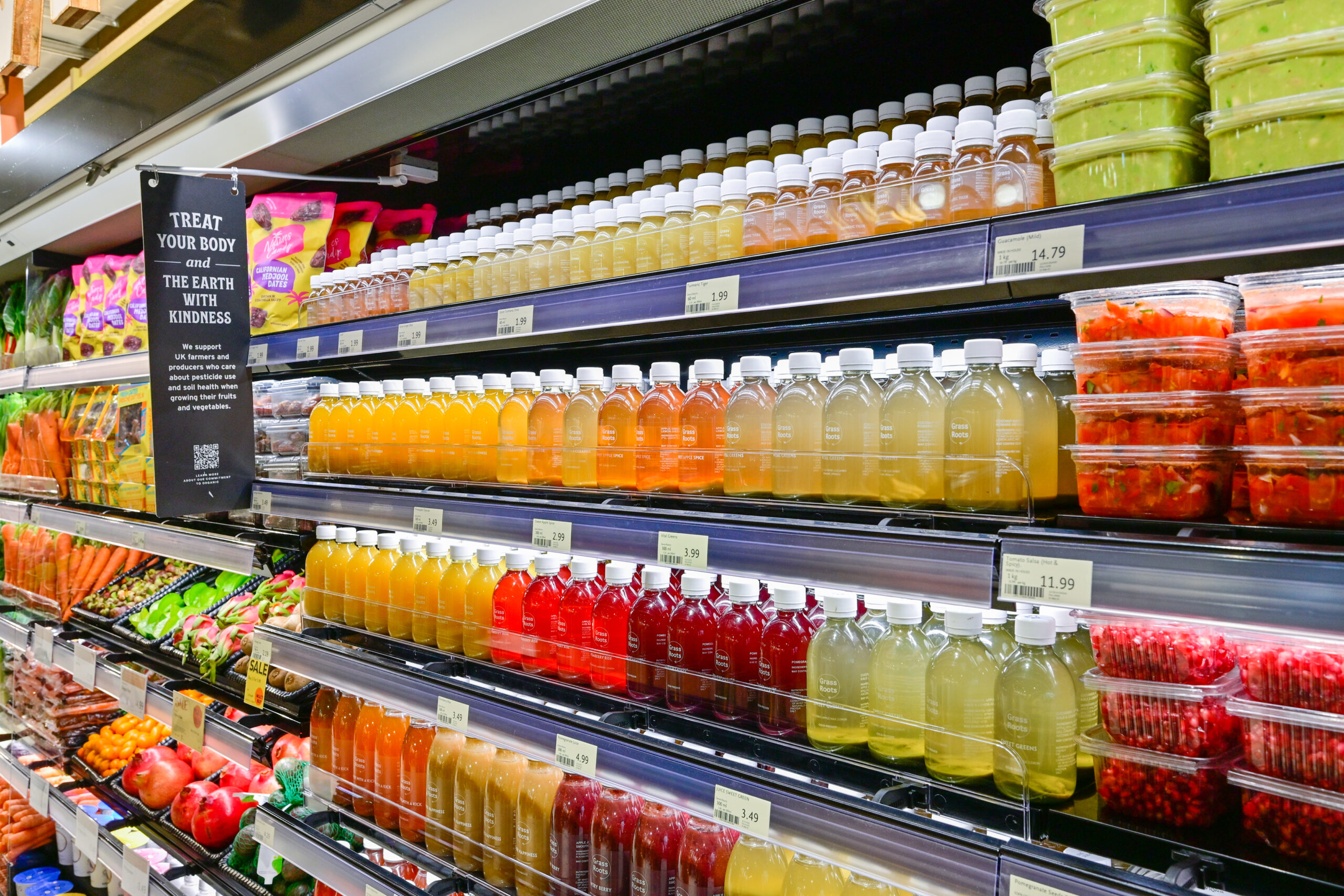 Whole Foods juice aisle