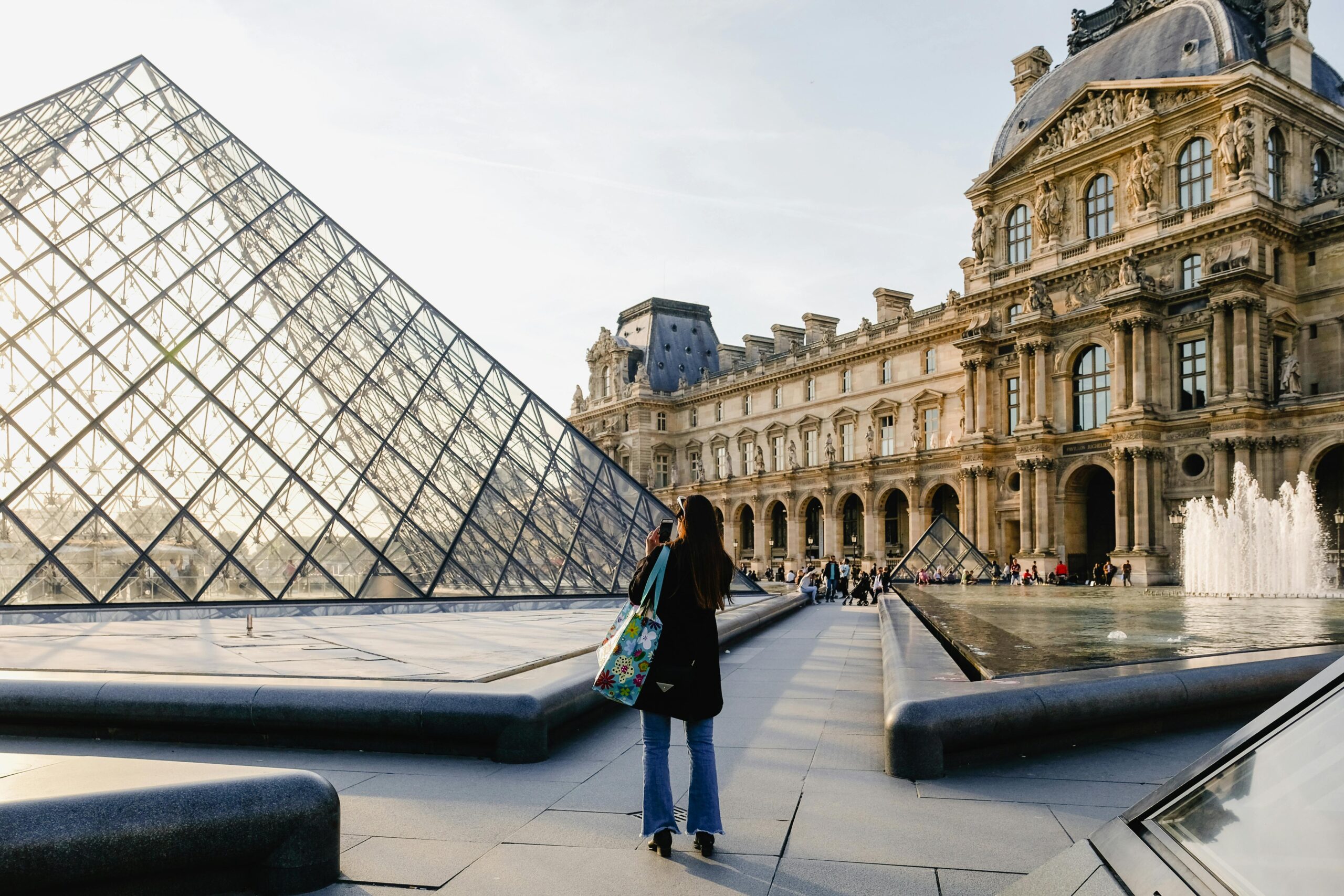 Woman on a trip in Paris