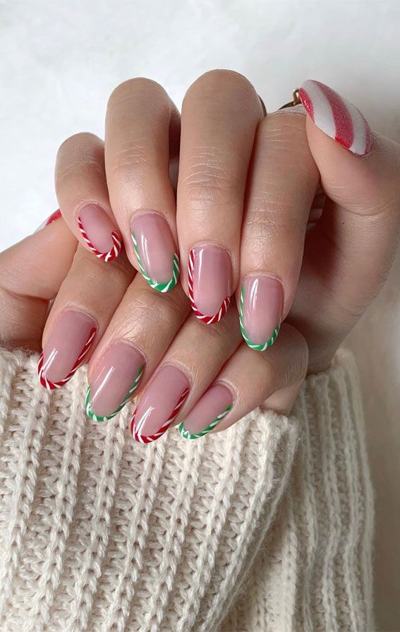 Candy Cane nails