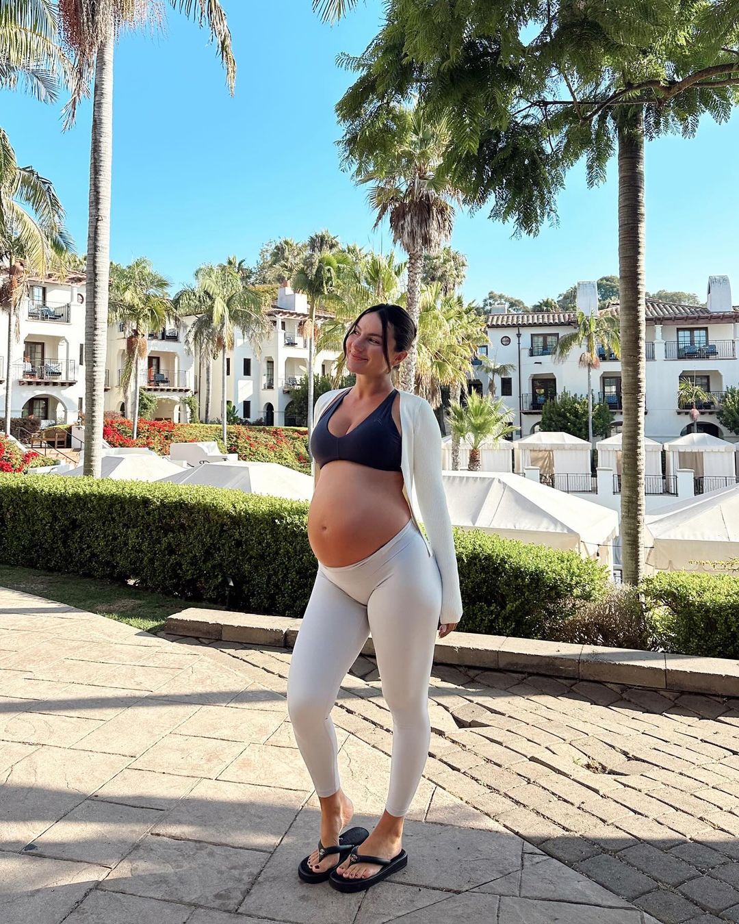 Krissy Cela with her baby bump