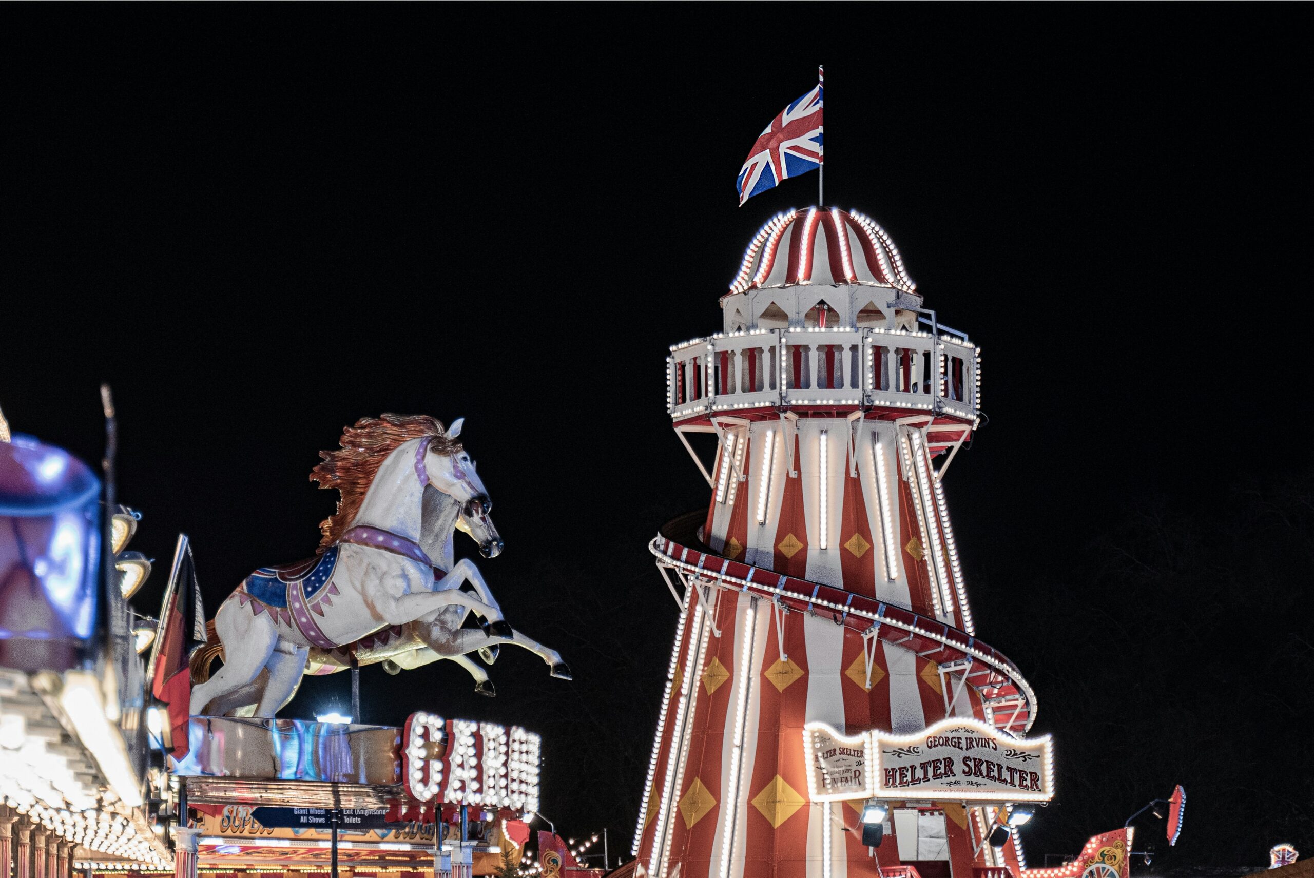 helter skelter ride at winter wonderland