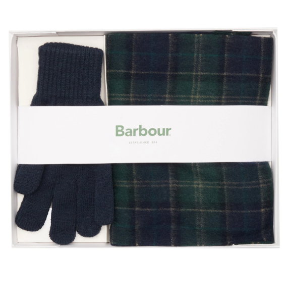 Barbour gloves and scarf set