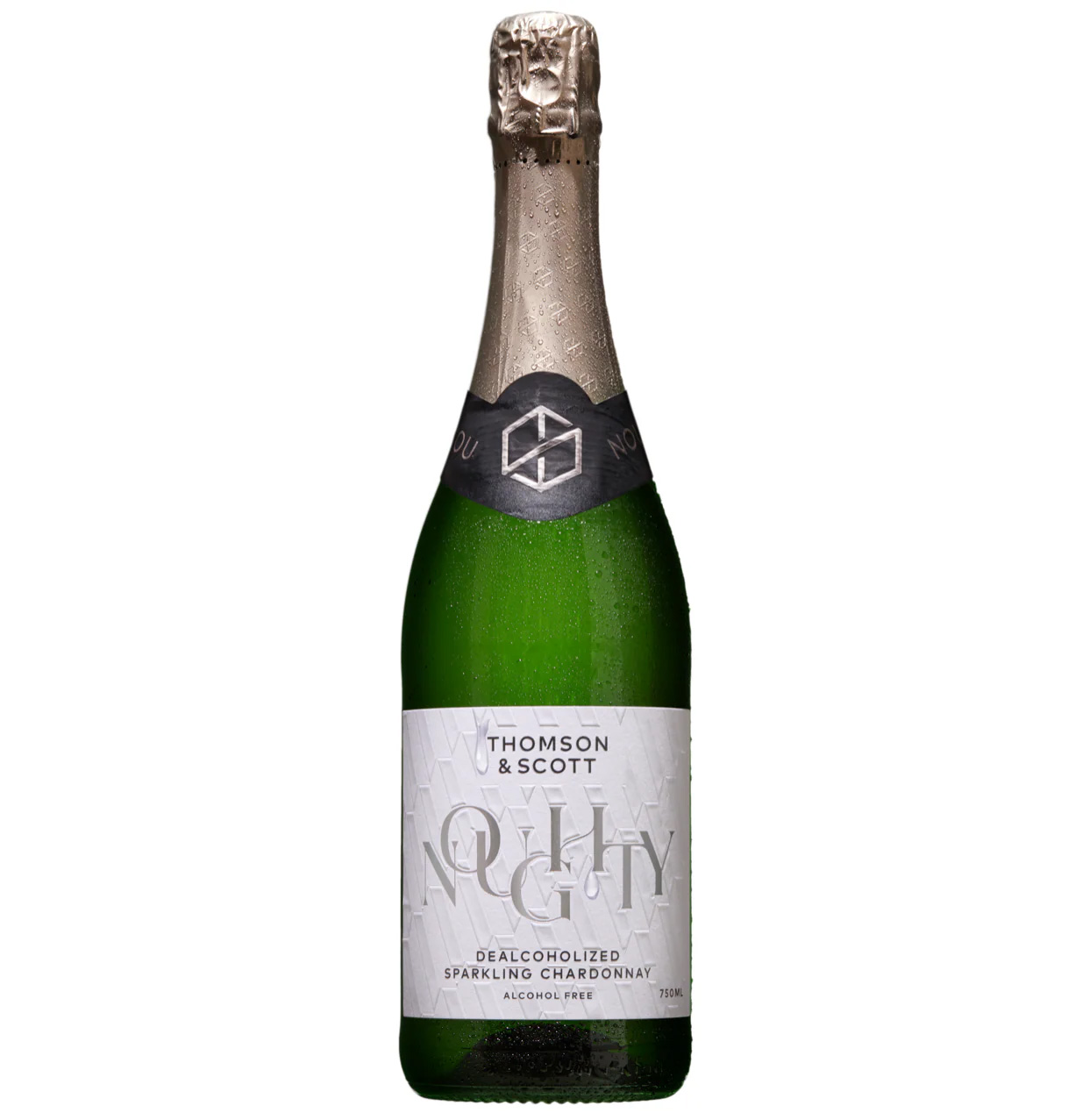 A bottle of non-alcoholic sparkling wine