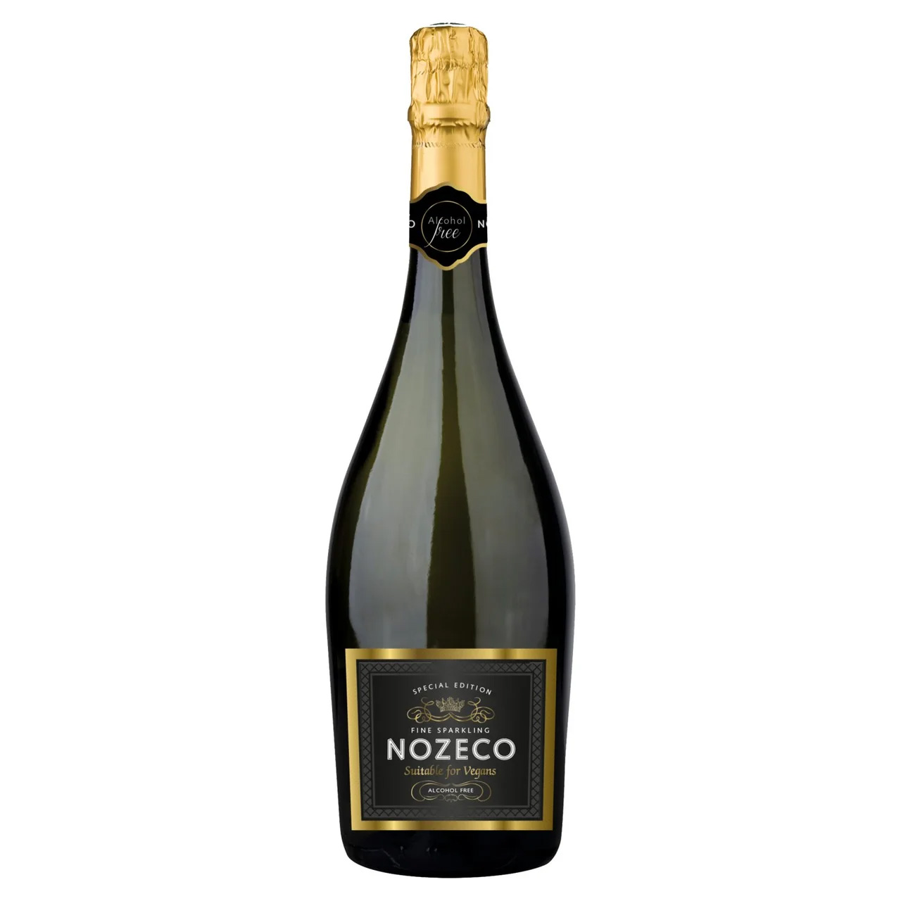A bottle of Nozeco non-alcoholic sparkling wine