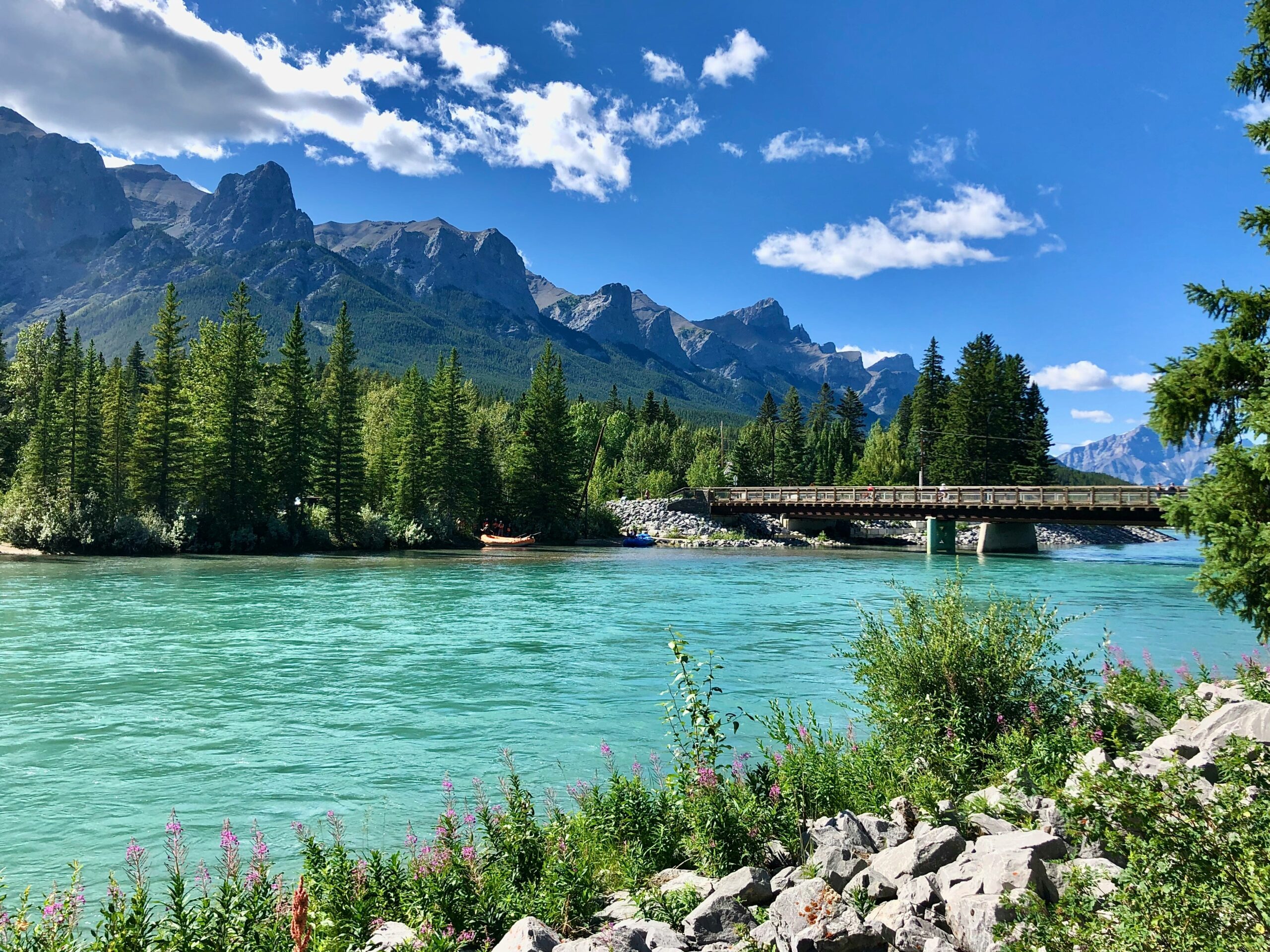 A bridge over the river in Canmore