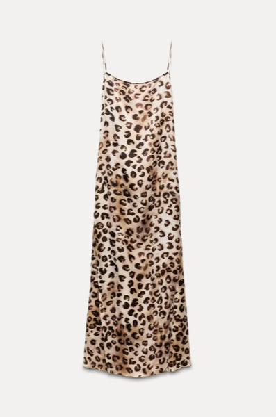 Zara leopard print slip dress