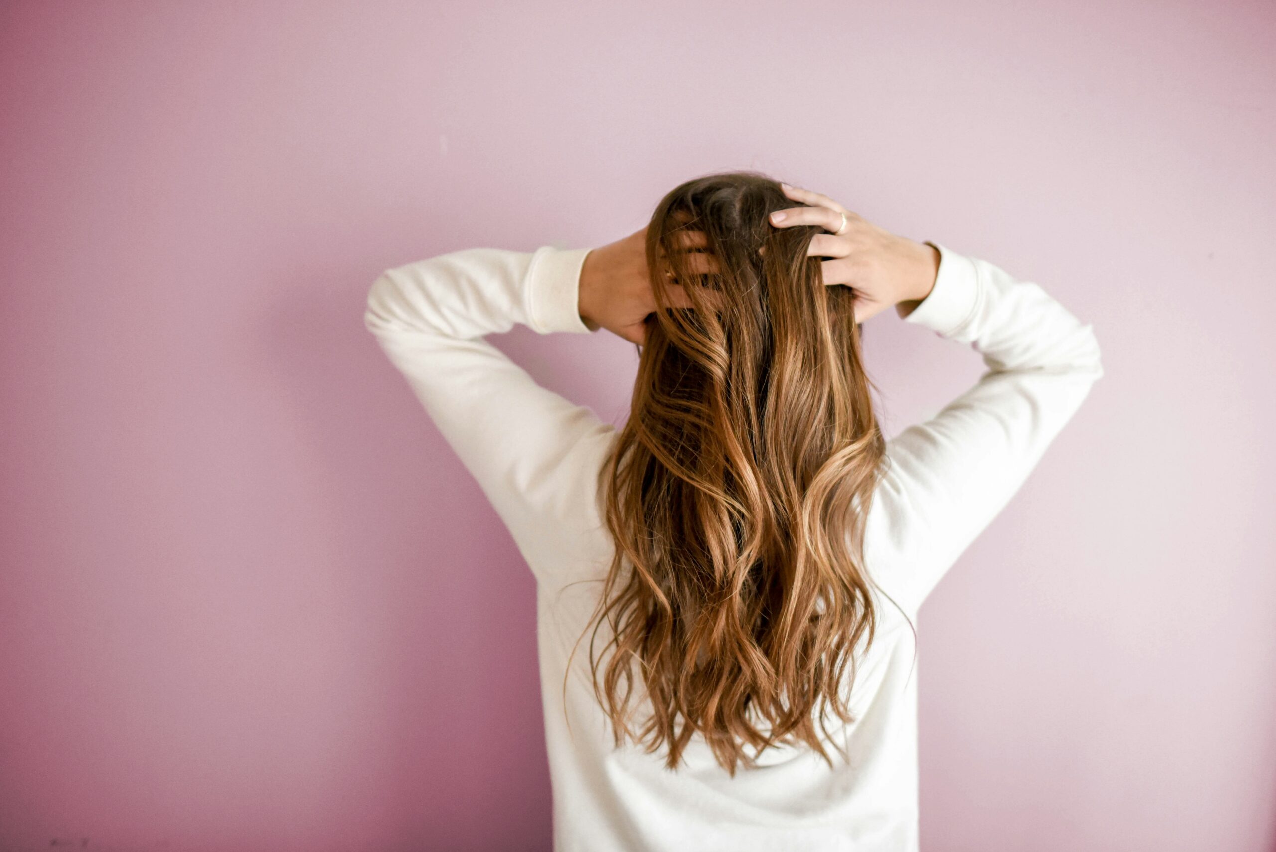 Woman with shiny hair