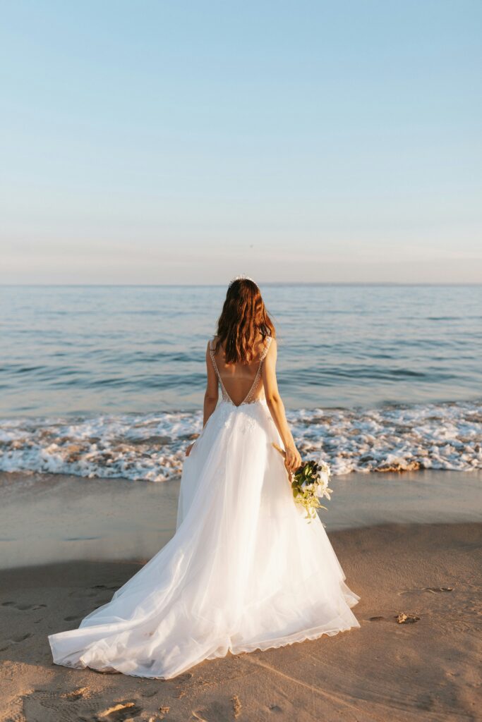 Bride on a beach