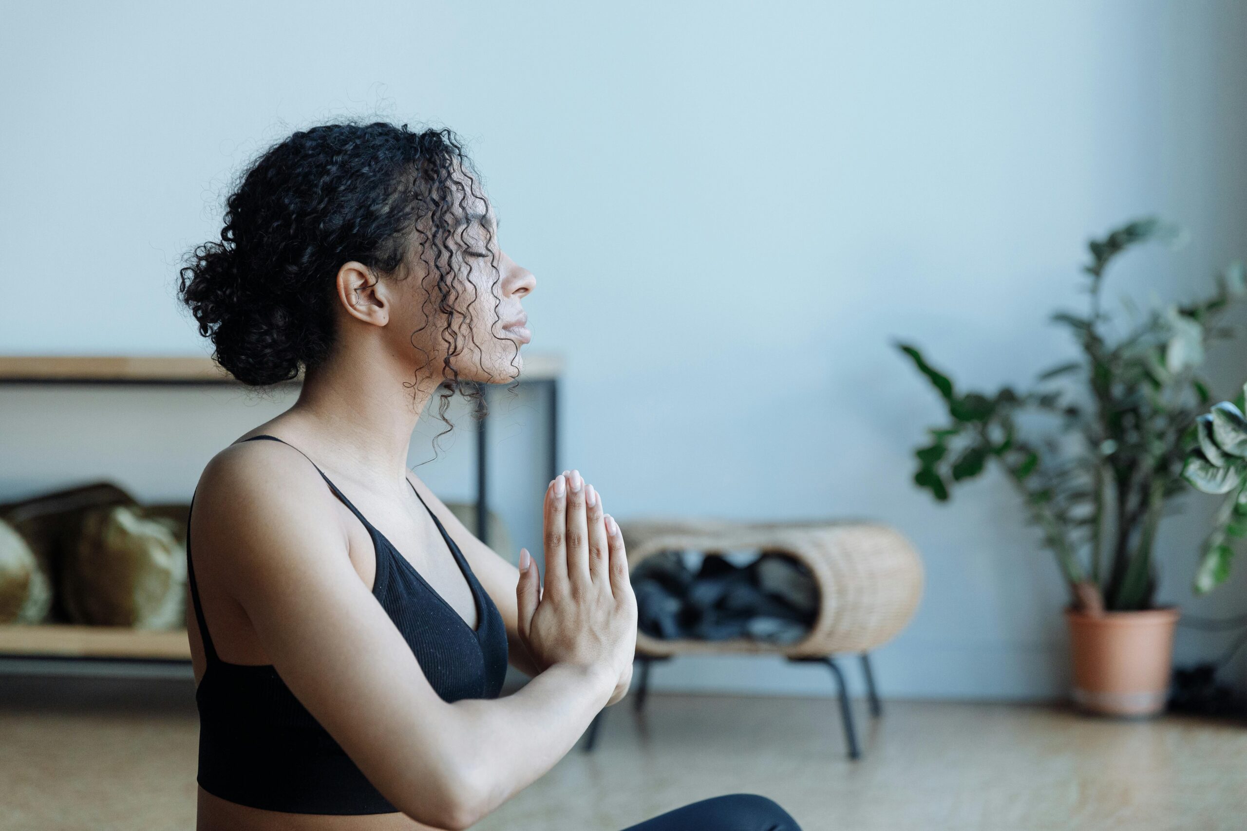 Young woman meditating