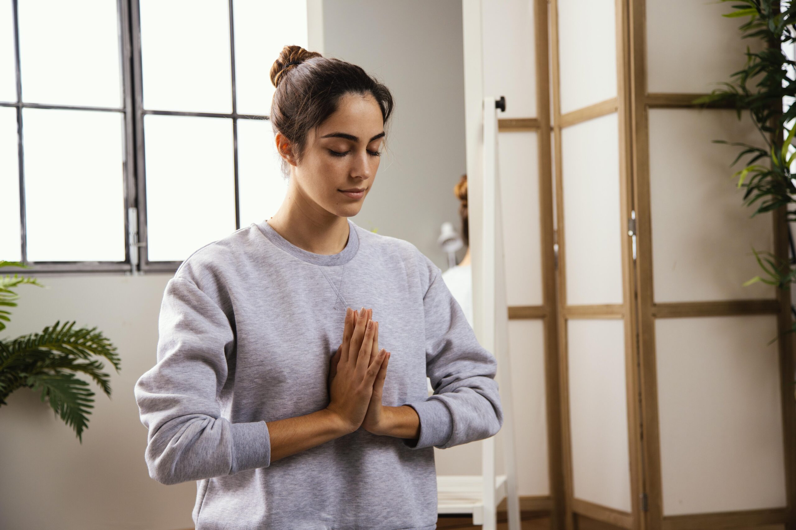 Woman meditating