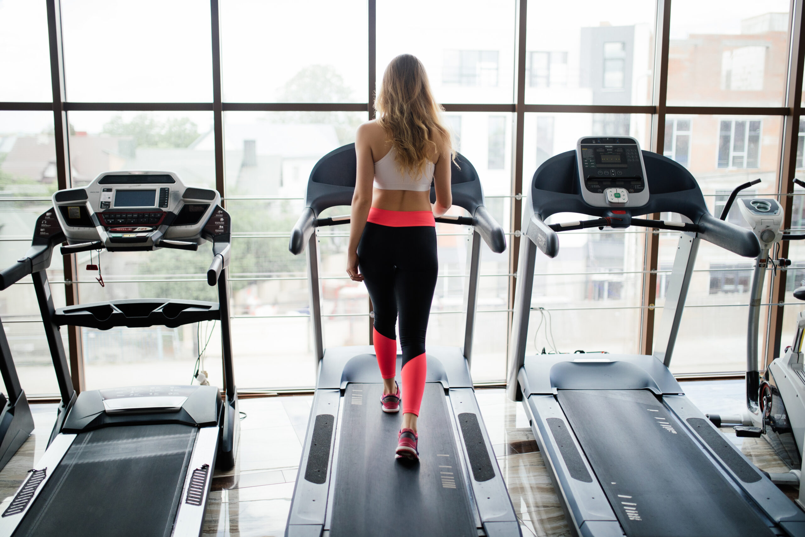 Woman on a treadmill