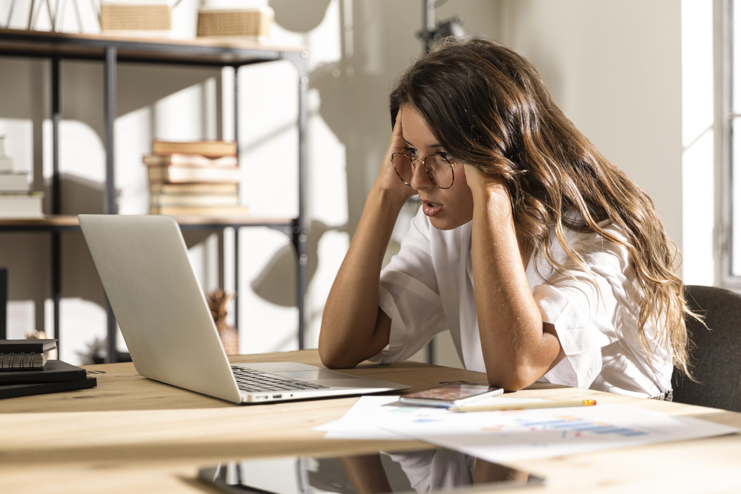 Woman stressed