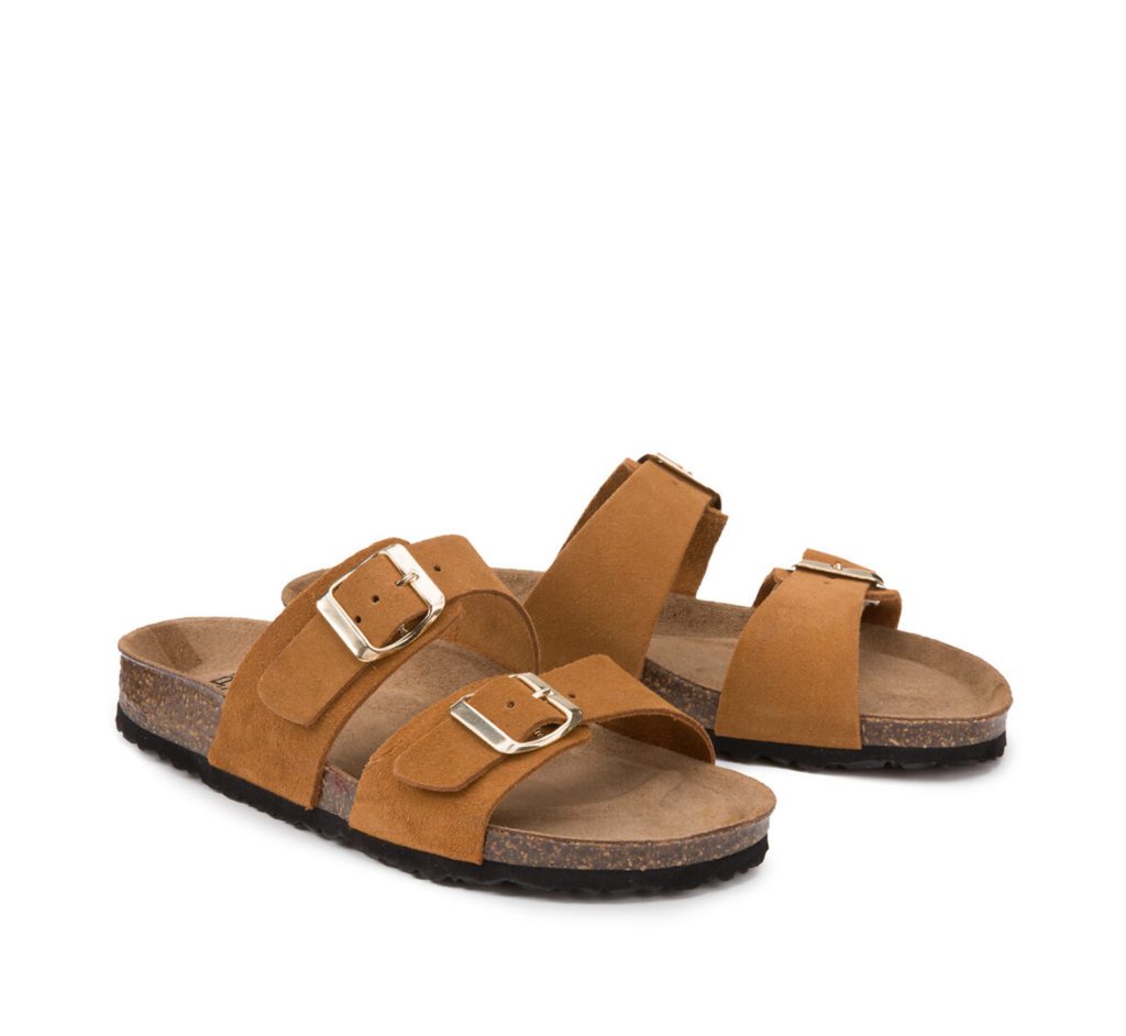 La Redoute Suede Double Buckle Mules