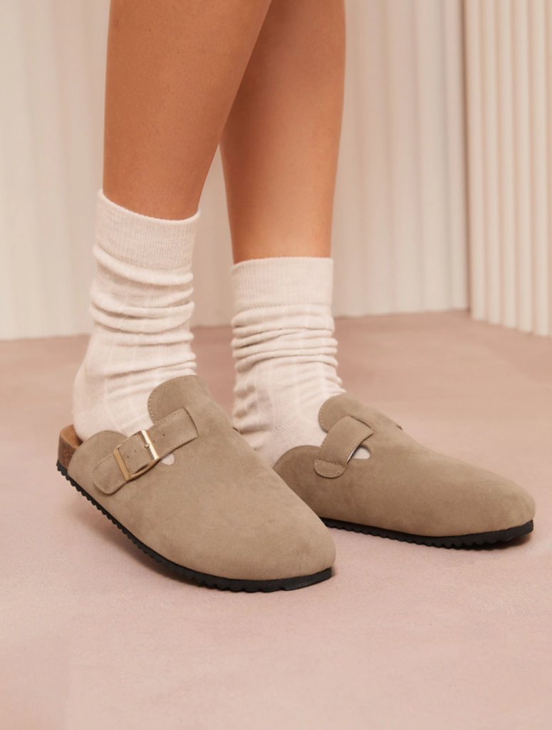 Next Neutral Forever Comfort Leather Footbed Clogs