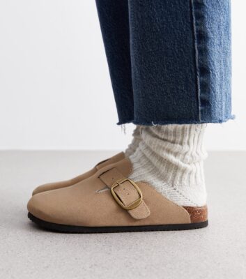 New Look Sand Suedette Mules