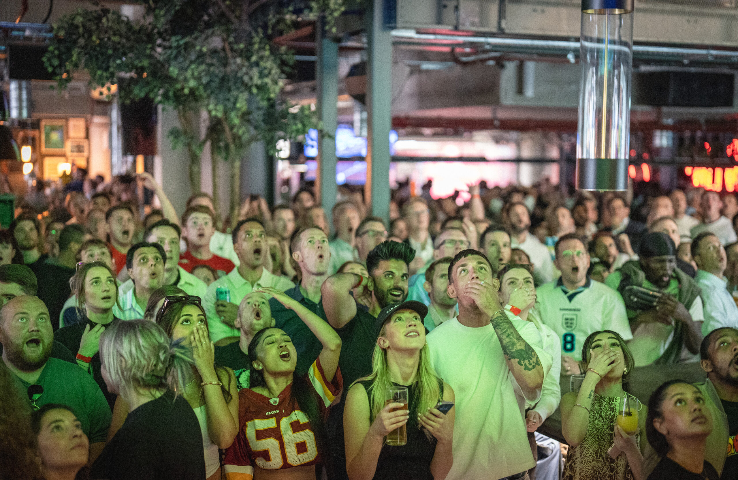 Football fans at Brewdog