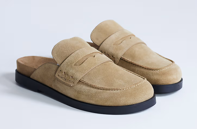 Topshop Addie real suede mule loafer