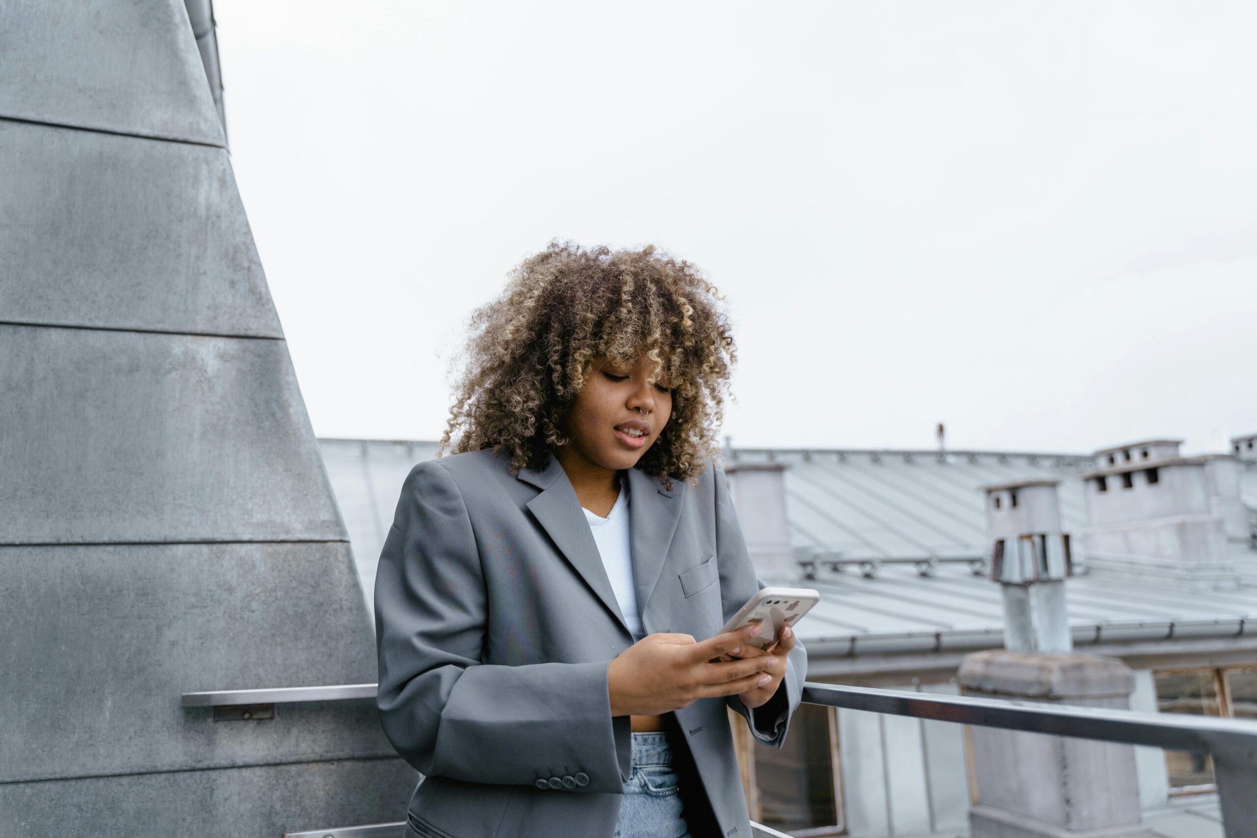 Woman using her phone