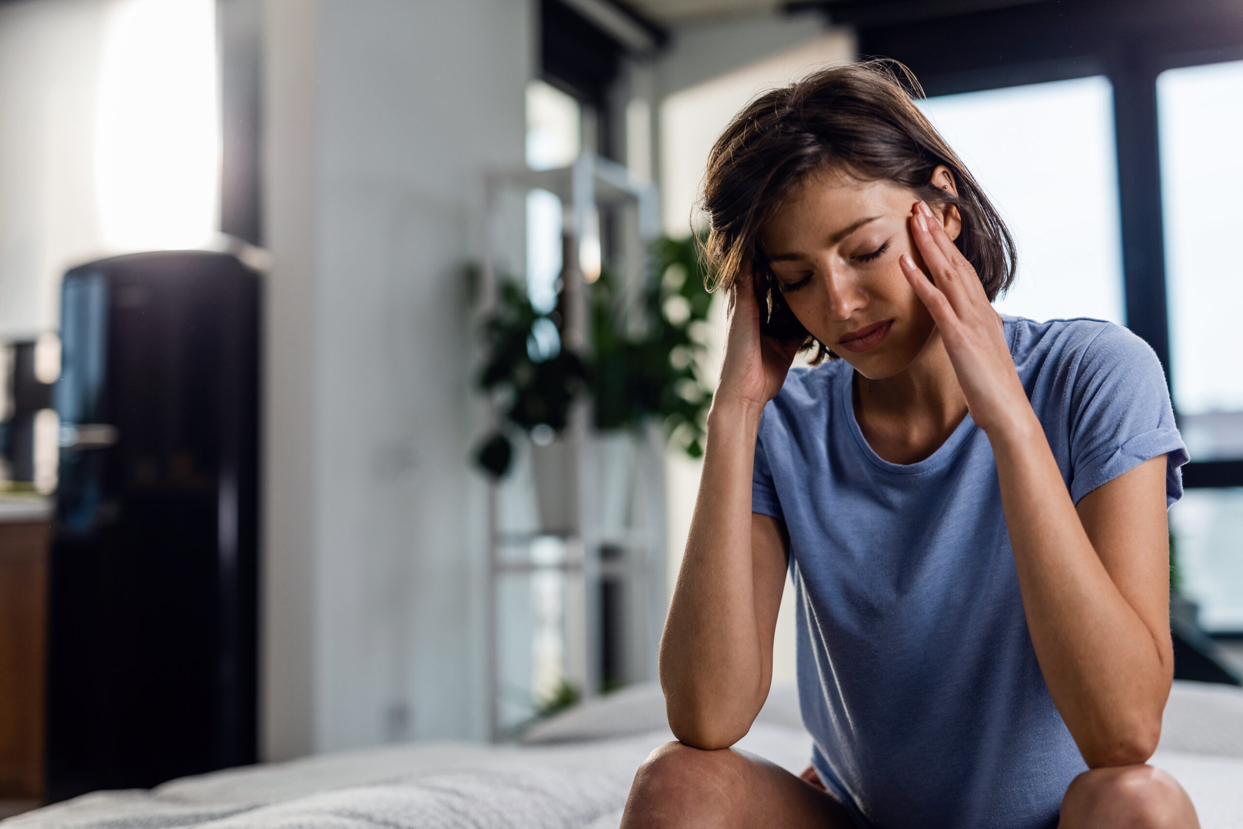 Woman with a headache