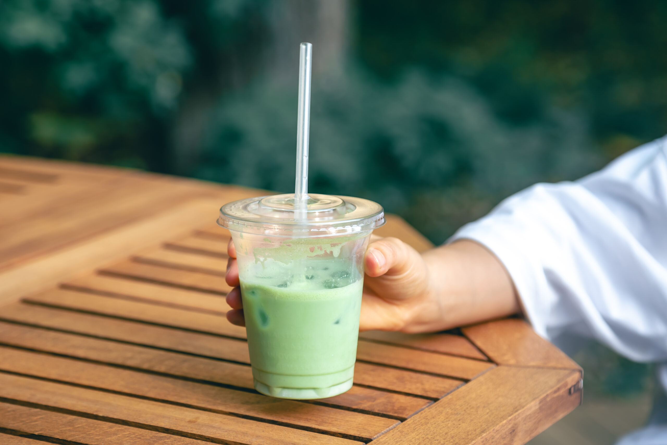 Iced matcha latte