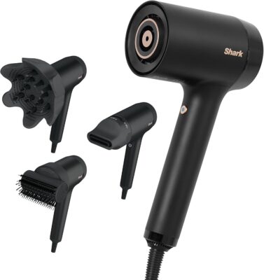 Shark Style iQ Ionic Hair Dryer & Styler black on white background