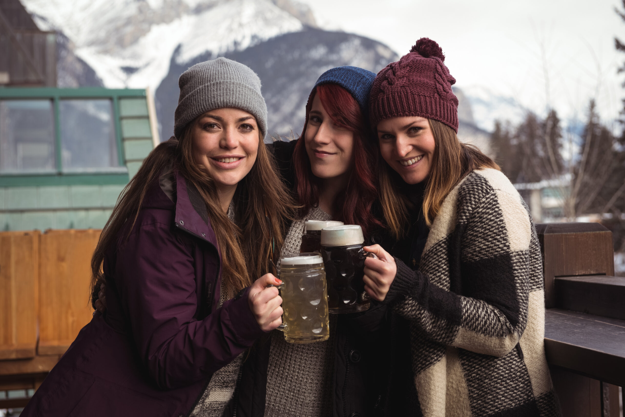 Women drinking on the slopes